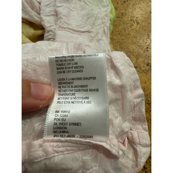 Ro's Garden Dress Anthropologie Tiered pastel floral 100% cotton maxi sun XS - Picture 12 of 13